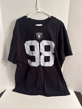 Las Vegas Raiders Shirt Mens 2XL Black NFL Football Nike Maxx Crosby Tee 98 NWT